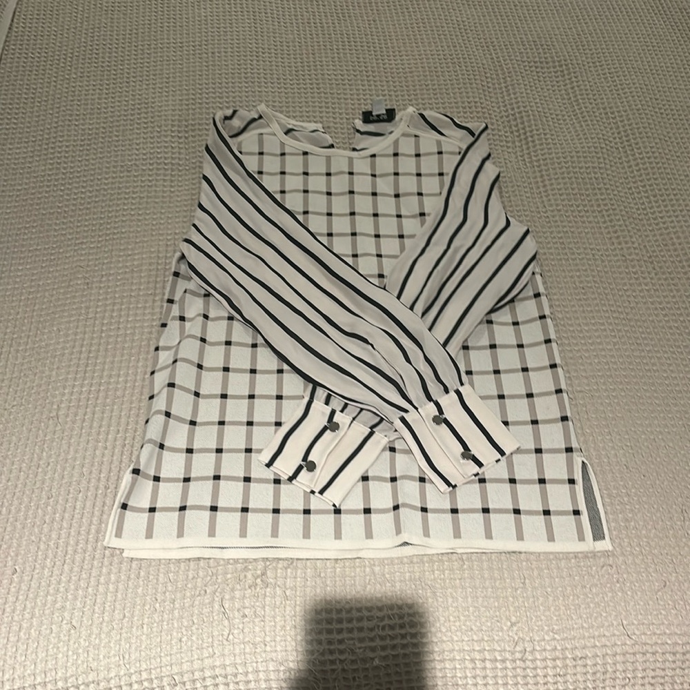 Per Se Plaid long sleeve shirt